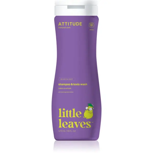 Attitude Attitude Little Leaves Vanilla & Pear otroški gel za umivanje in šampon 473 ml