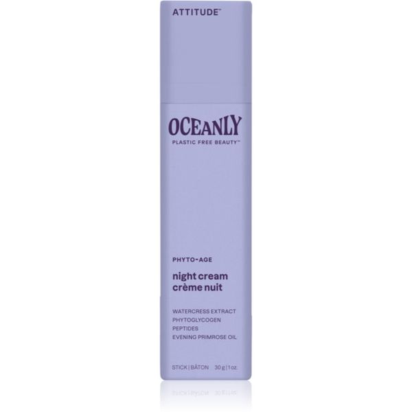 Attitude Attitude Oceanly Night Cream nočna krema proti vsem znakom staranja s peptidi 30 g