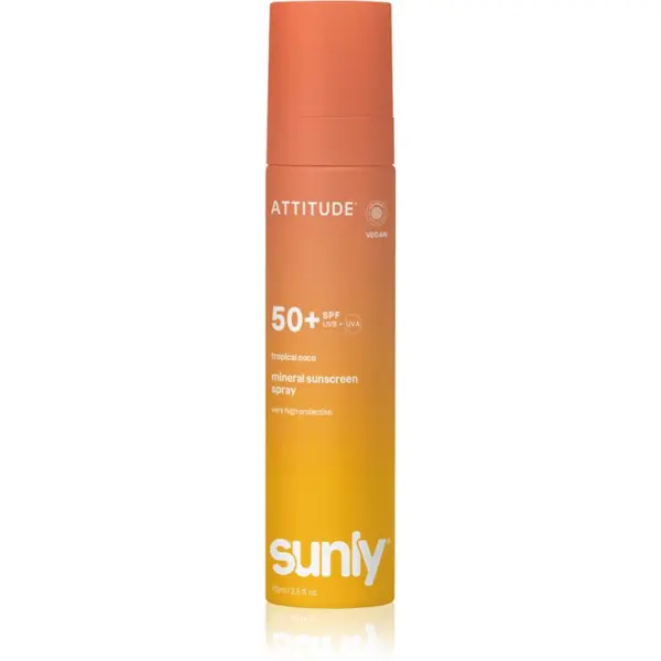 Attitude Attitude Sunly Tropical Coco mineralno pršilo za sončenje SPF 50+ 75 ml