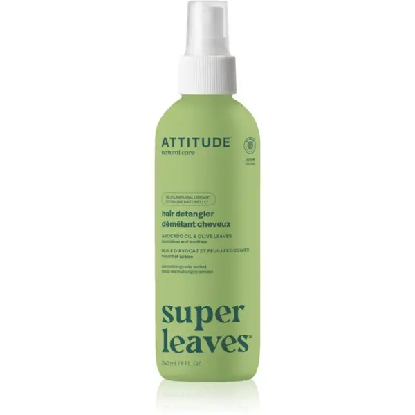 Attitude Attitude Super Leaves Avocado Oil & Olive Leaves pršilo za lažje česanje las za normalne do suhe lase 240 ml