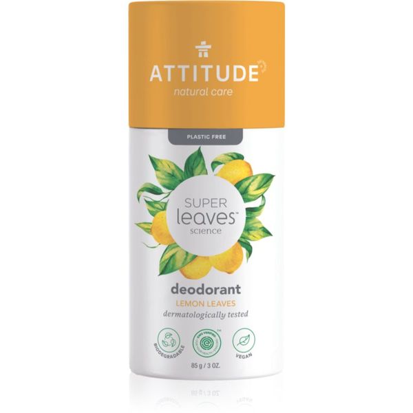 Attitude Attitude Super Leaves Deodorant trdi dezodorant brez aluminijevih soli Lemon Leaves 85 g
