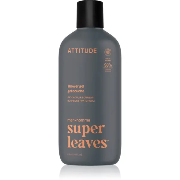 Attitude Attitude Super Leaves Men Shower Gel gel za prhanje za moške Patchouli & Bourbon 415 ml