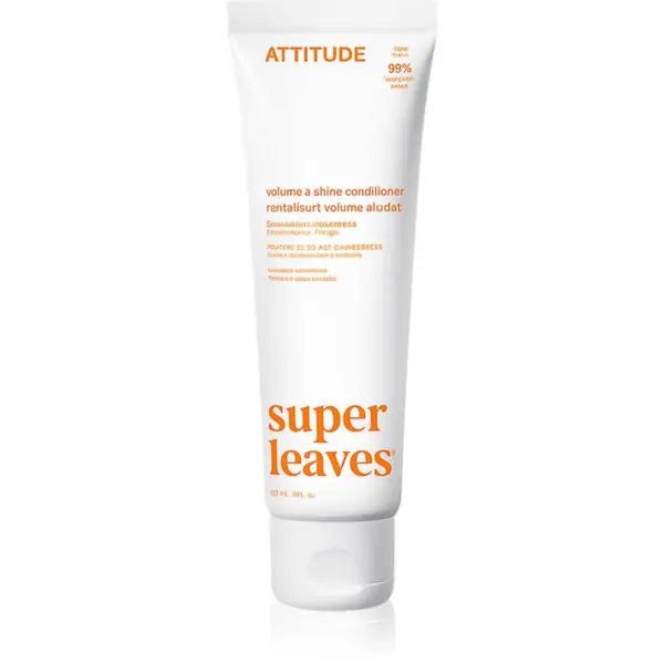 Attitude Attitude Super Leaves Shine and Volume Conditioner naravni balzam s hranilnim učinkom Soy Protein and Cranberries 240 ml