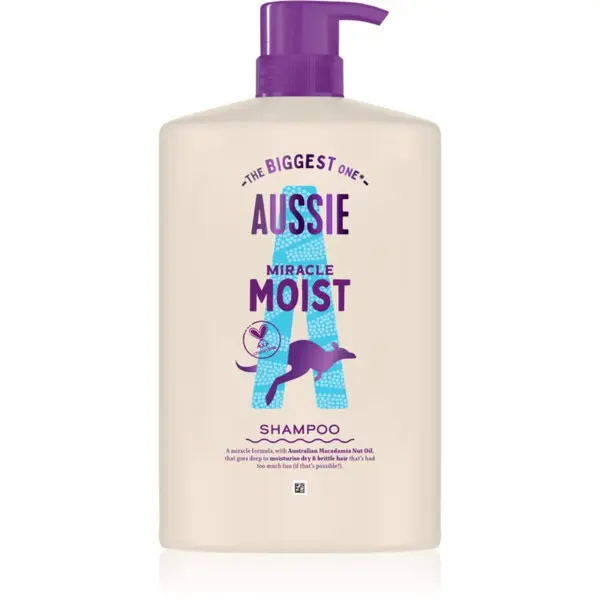 Aussie Aussie Miracle Moist vlažilni šampon za suhe in poškodovane lase 1000 ml