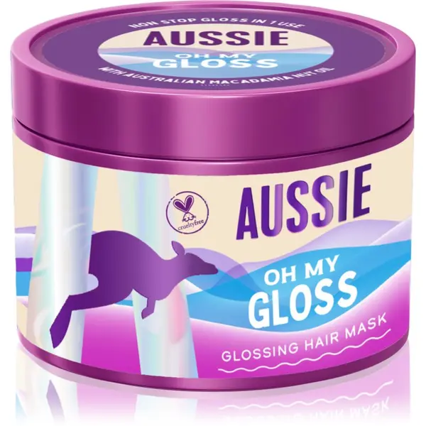 Aussie Aussie Oh My Gloss Glossing Hair Mask posvetlitvena vlažilna maska za lase 500 ml