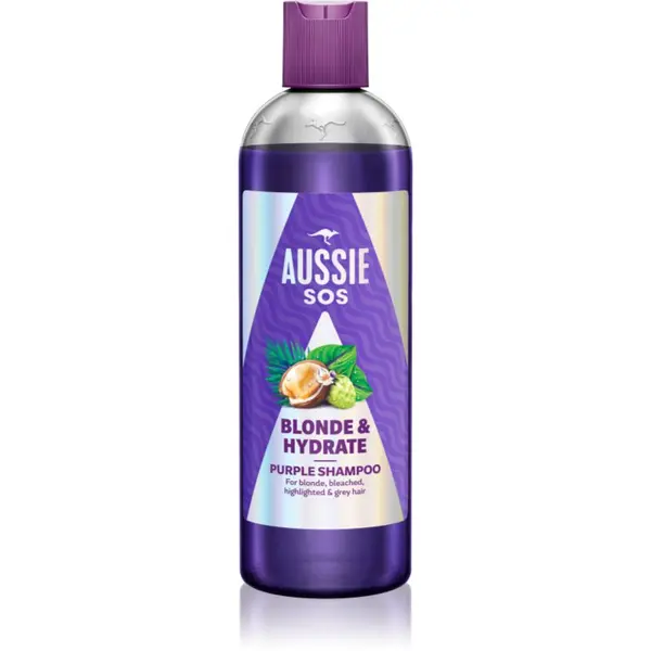 Aussie Aussie SOS Blonde & Hydrate vijoličen toniran šampon za blond lase 300 ml