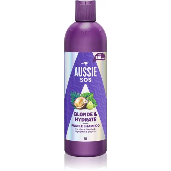 Aussie Aussie SOS Blonde & Hydrate vijoličen toniran šampon za blond lase 500 ml