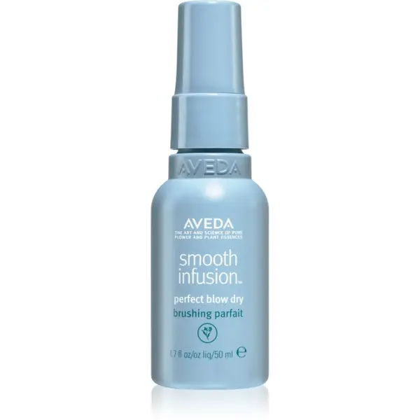 Aveda Aveda Smooth Infusion™ Perfect Blow Dry gladilno pršilo za sušenje s sušilcem proti krepastim lasem 50 ml