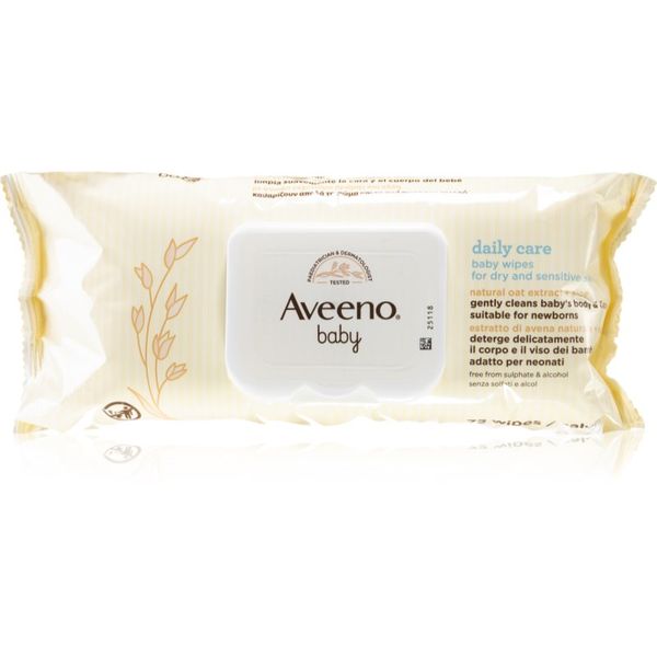 Aveeno Aveeno Baby Wipes vlažni robčki za otroke od rojstva 72 kos