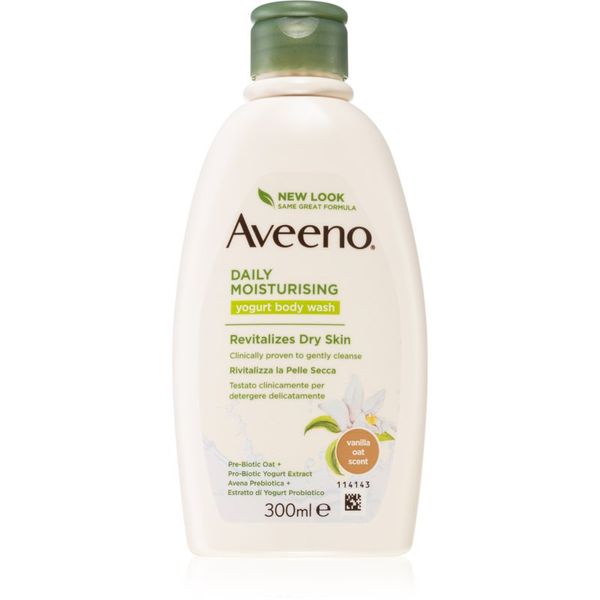 Aveeno Aveeno Daily Moisturising Yoghurt body wash hranilni gel za prhanje Vanilla & Yoghurt 300 ml