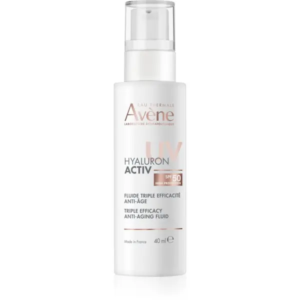 Avène Avène Hyaluron Activ UV Triple Efficacy Anti-Aging Fluid zaščitni fluid s hialuronsko kislino SPF 50 40 ml