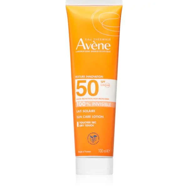 Avène Avène Sun Care Lotion 100% Invisible vodoodporno mleko za sončenje SPF 50 100 ml
