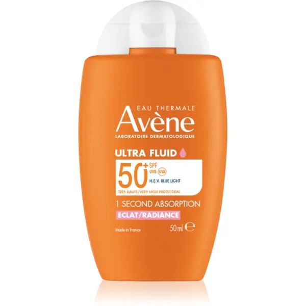 Avène Avène Sun Ultra Fluid Radiance fluid za osvetljevanje proti sončnemu sevanju SPF 50+ 50 ml