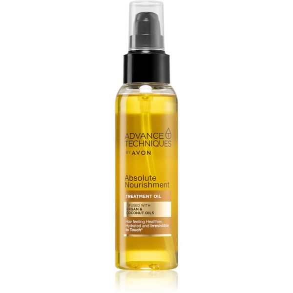 Avon Avon Advance Techniques Absolute Nourishment hranilno olje za lase z arganovim oljem s kokosovim oljem 100 ml