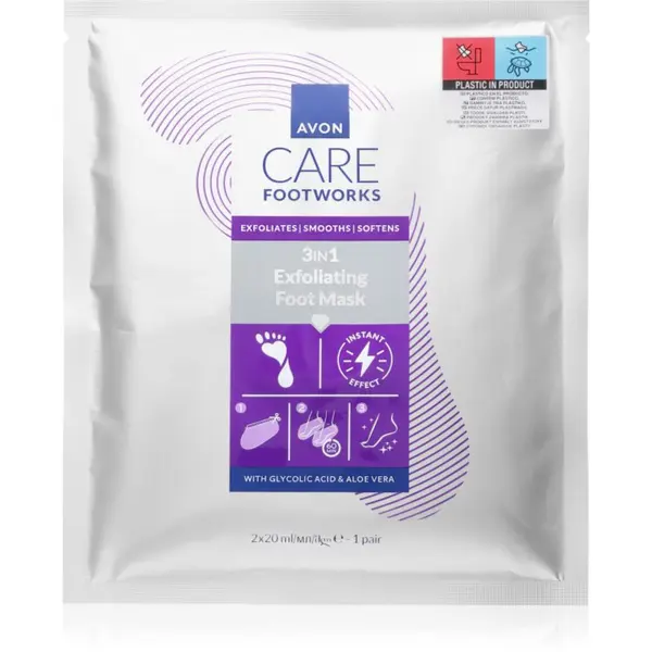 Avon Avon Care Footworks regeneracijska maska za noge in nohte 3v1 2x20 ml