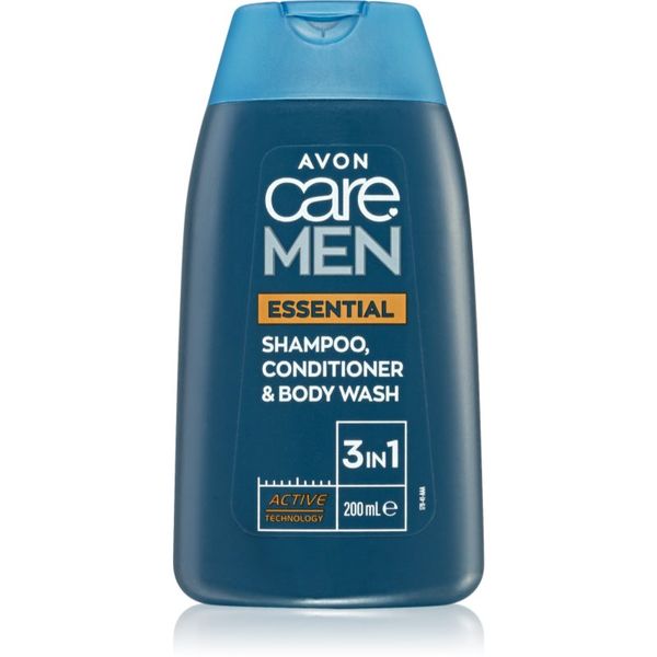 Avon Avon Care Men Essential 3 v 1 šampon, balzam in gel za prhanje 200 ml