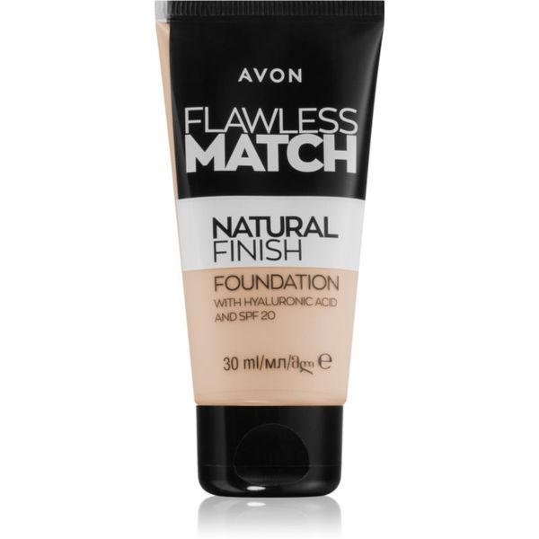 Avon Avon Flawless Match Natural Finish vlažilni tekoči puder SPF 20 odtenek 115P Pale Pink 30 ml