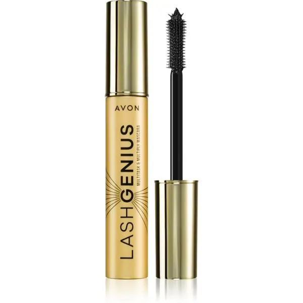 Avon Avon Lash Genius Multitask & Multiply maskara za volumen, privihanje in ločevanje trepalnic 5 v 1 odtenek Blackest Black 10 ml