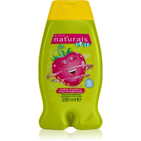Avon Avon Naturals Kids Swirling Strawberry pena za kopel in gel za prhanje 2v1 za otroke 250 ml