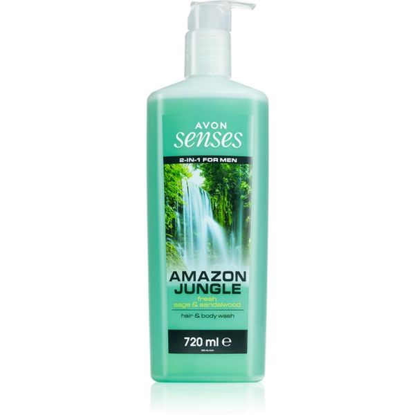 Avon Avon Senses Amazon Jungle gel za prhanje za telo in lase za moške 720 ml