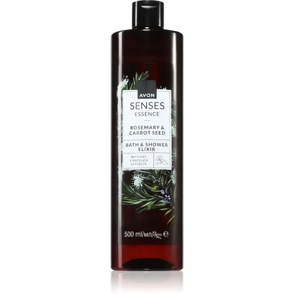 Avon Avon Senses Essence Rosemary & Carrot Seed kremasti gel za prhanje in kopel 500 ml