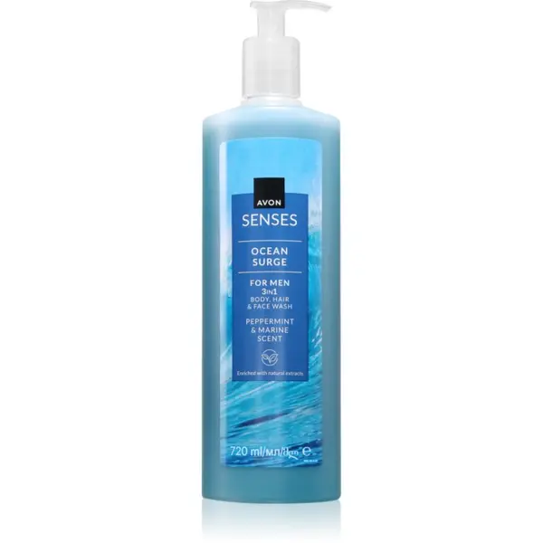 Avon Avon Senses Ocean Surge gel za prhanje za moške 3v1 720 ml