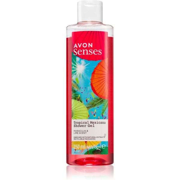 Avon Avon Senses Tropical Mexicana osvežujoč gel za prhanje 250 ml