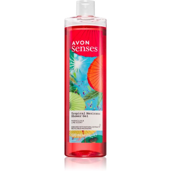 Avon Avon Senses Tropical Mexicana osvežujoč gel za prhanje 500 ml