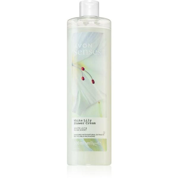 Avon Avon Senses White Lily & Musk spodbujajoča krema za prhanje 500 ml