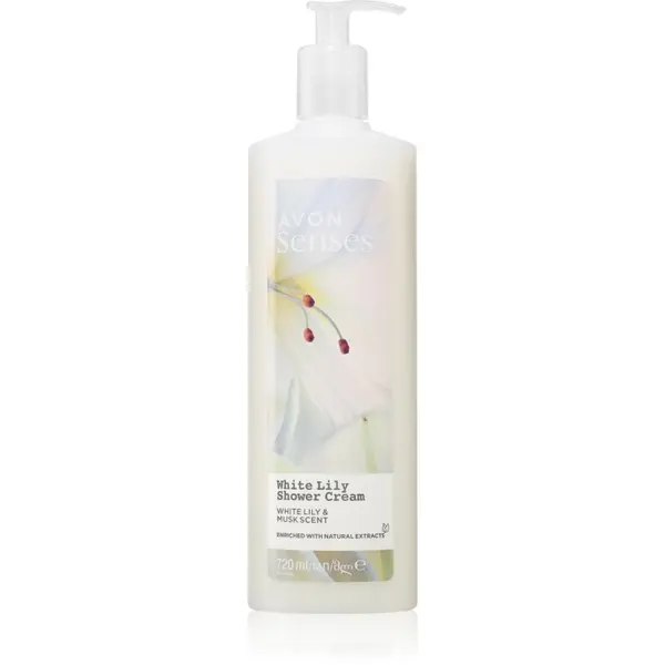Avon Avon Senses White Lily & Musk spodbujajoča krema za prhanje 720 ml