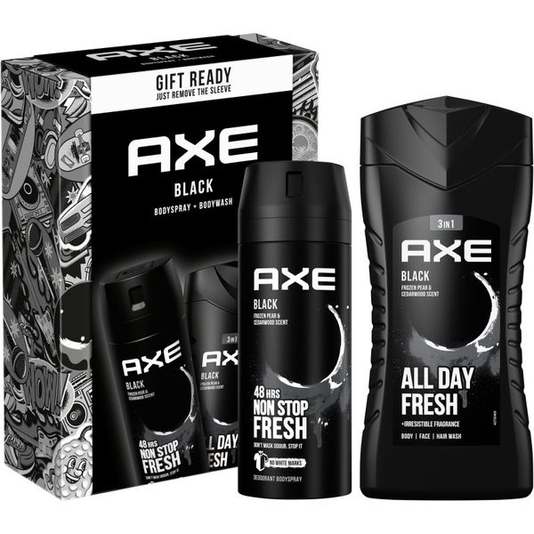 Axe Axe Black Frozen Pear & Cedarwood darilni set (za telo) za moške