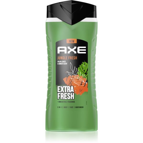 Axe Axe Jungle Fresh gel za prhanje za obraz, telo in lase Palm Leaves & Amber 400 ml