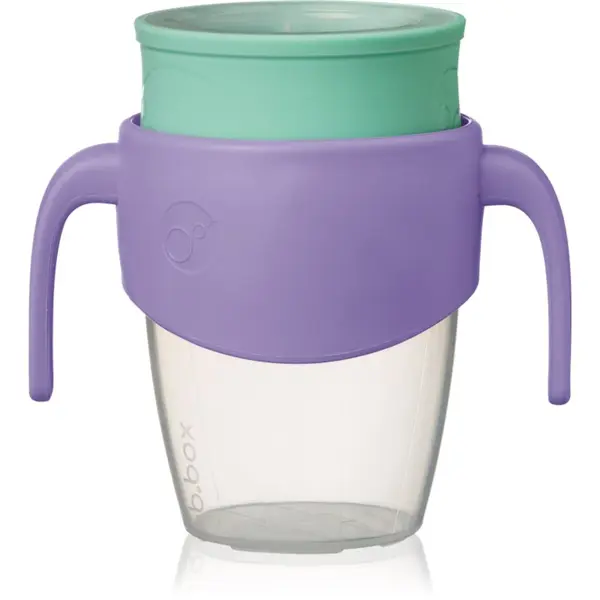 B.Box b.box 360° Trainer Cup otroški lonček z ročaji Lilac Pop 6m+ 250 ml