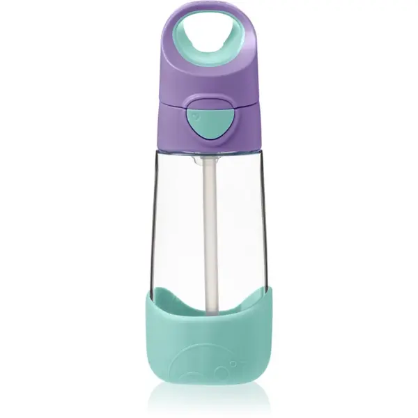 B.Box B.Box Bottle with Straw steklenička s slamico Lilac Pop 450 ml