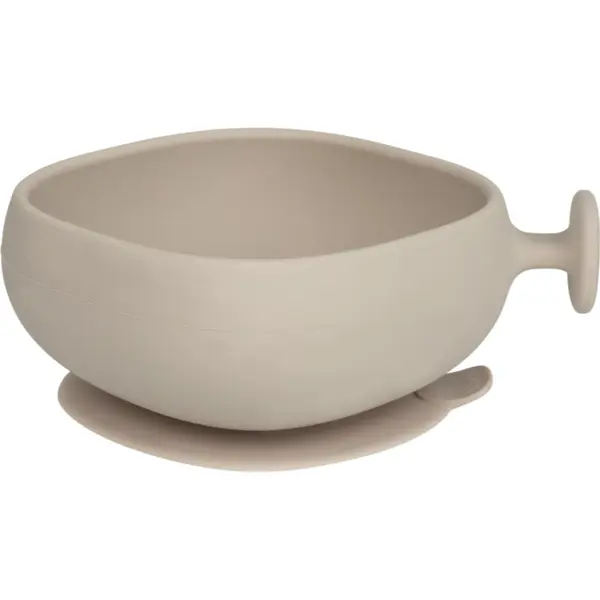B.Box B.Box Silicone Bowl silikonska posoda s pokrovčkom Beige 300 ml