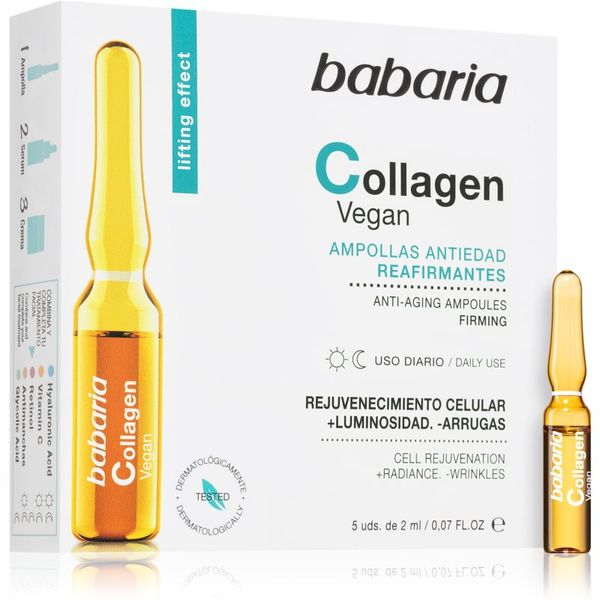 Babaria Babaria Collagen koncentriran serum proti znakom staranja kože v ampulah 5x2 ml