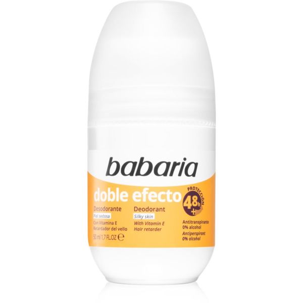 Babaria Babaria Deodorant Double Effect antiperspirant roll-on za zaviranje rasti dlak 50 ml