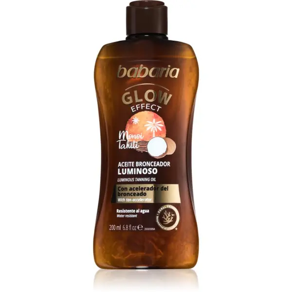 Babaria Babaria Glow Effect Monoi Tahiti posvetlitveno olje za sončenje 200 ml