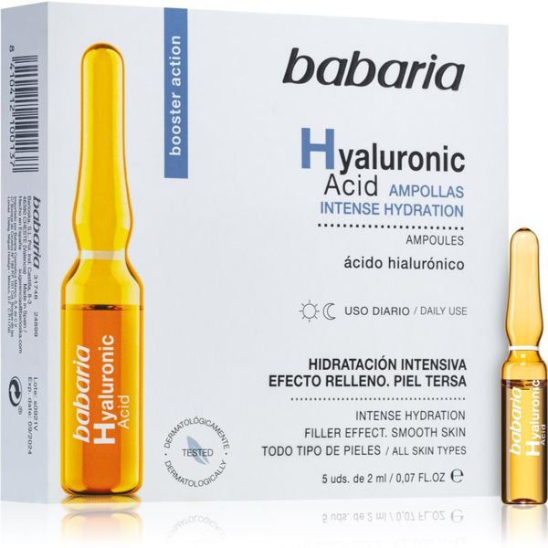Babaria Babaria Hyaluronic Acid ampule s hialuronsko kislino 5 x 2 ml
