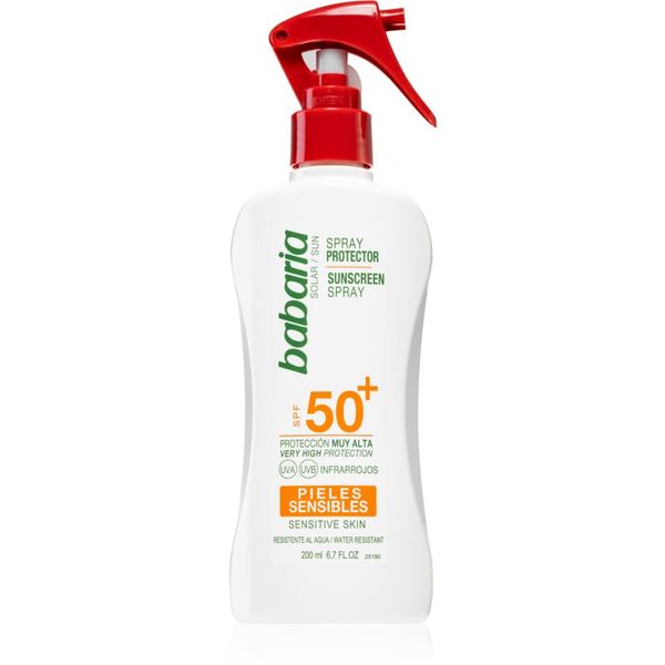 Babaria Babaria Sun Sensitive pršilo za sončenje za občutljivo kožo SPF 50+ 200 ml