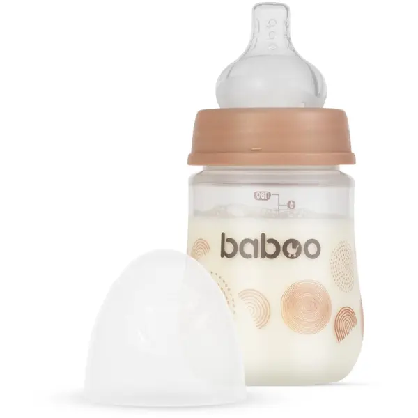 Baboo Baboo Anti-colic Feeding Bottle antikolična steklenička za otroke od rojstva Au Naturale, 0 m+ 180 ml