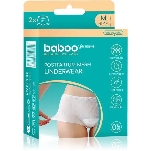 Baboo Baboo Postpartum Mesh Pants poporodne spodnjice velikost M 2 kos