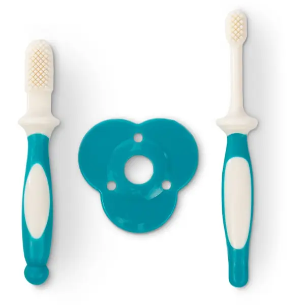 Baboo Baboo Toothbrush Set set zobne nege za dojenčke 6-12 m 2 kos