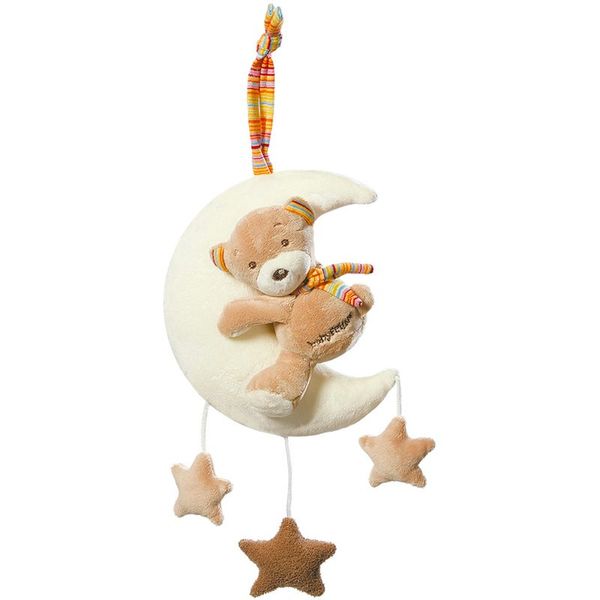 BABY FEHN BABY FEHN Music Box Rainbow Teddy on the Moon kontrastna viseča igrača z melodijo 1 kos