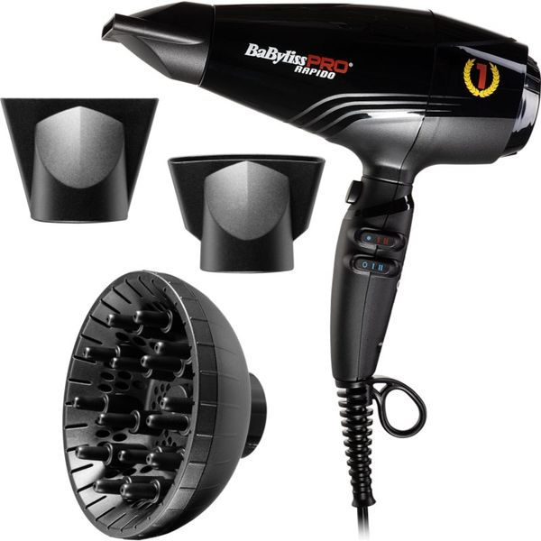 BaByliss PRO BaByliss PRO Rapido BAB7000IE sušilec za lase Light Black