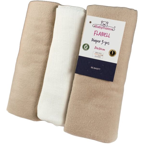Babymatex Babymatex Flanell Diaper plenice iz blaga 3 kos