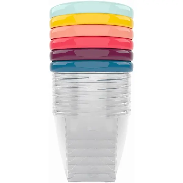 Babymoov Babymoov Bowls Multicolor skledica s pokrovčkom 6x250 ml