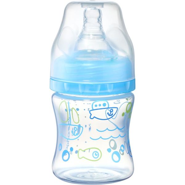 BabyOno BabyOno Baby Bottle steklenička za dojenčke proti kolikam 0m+ Blue 120 ml