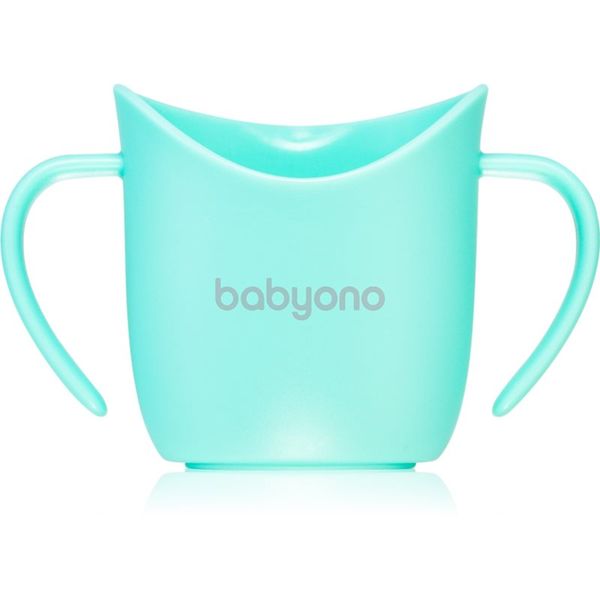 BabyOno BabyOno Be Active Ergonomic Training Cup otroški lonček z ročaji Mint 6 m+ 120 ml