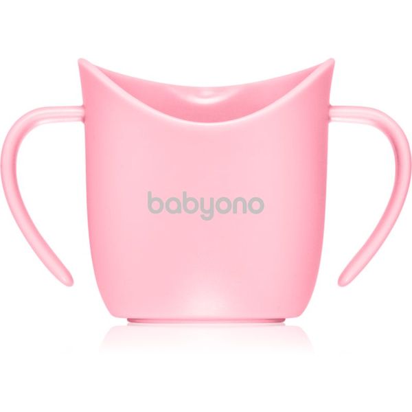 BabyOno BabyOno Be Active Ergonomic Training Cup otroški lonček z ročaji Pink 6 m+ 120 ml